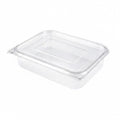 50 Vaschette Rettangolari PET 195x145x50 mm coperchio attaccato 1300 ml