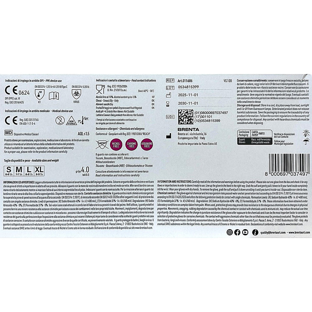 Guanti in nitrile WALKING NITROGEL BLU - taglia M - 4 gr - 100 PZ