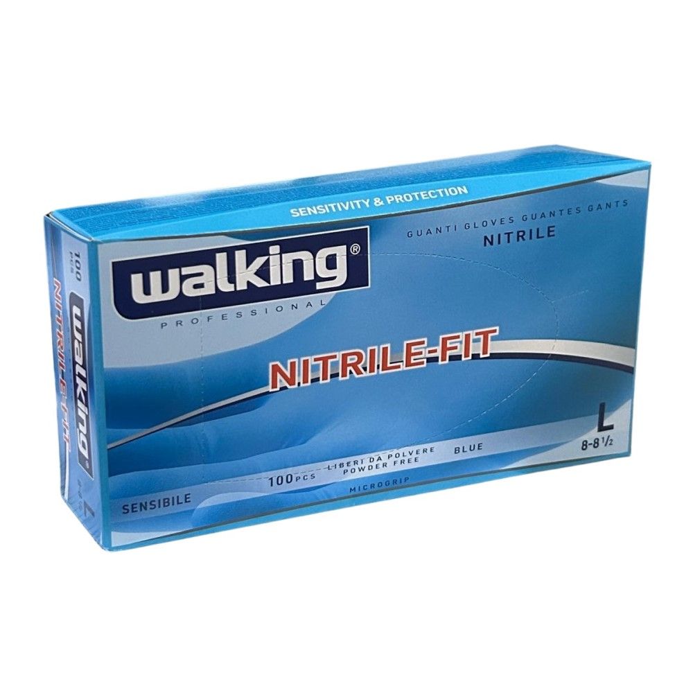 Guanti in NITRILE FIT WALKING BLU - taglia L - 3 gr - 100 PZ