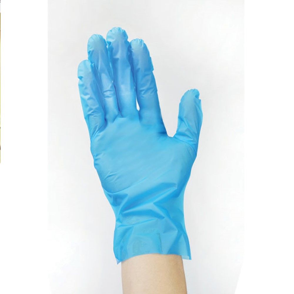 100 Guanti BLU monouso in SIMILATEX taglia L - no polvere - no lattice