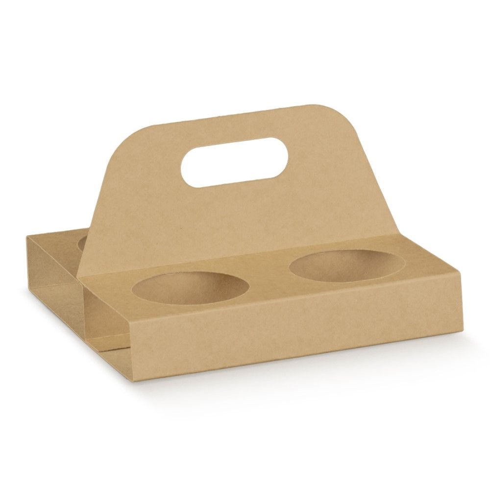 Vassoio carta Avana ESPRESSO 4 caffè asporto 4 Posti 15.5x13x2.5 cm
