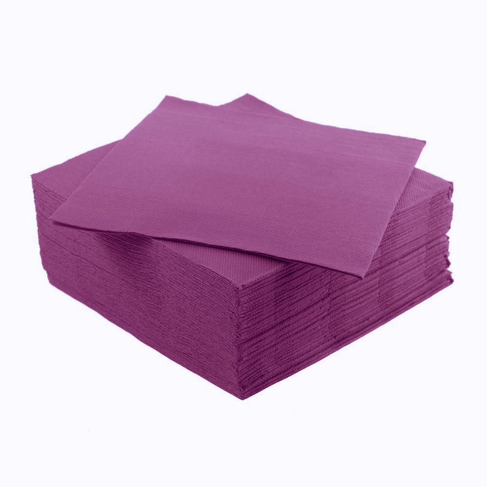40 Tovaglioli punta a punta in carta 2 veli 38x38 cm colore VIOLA