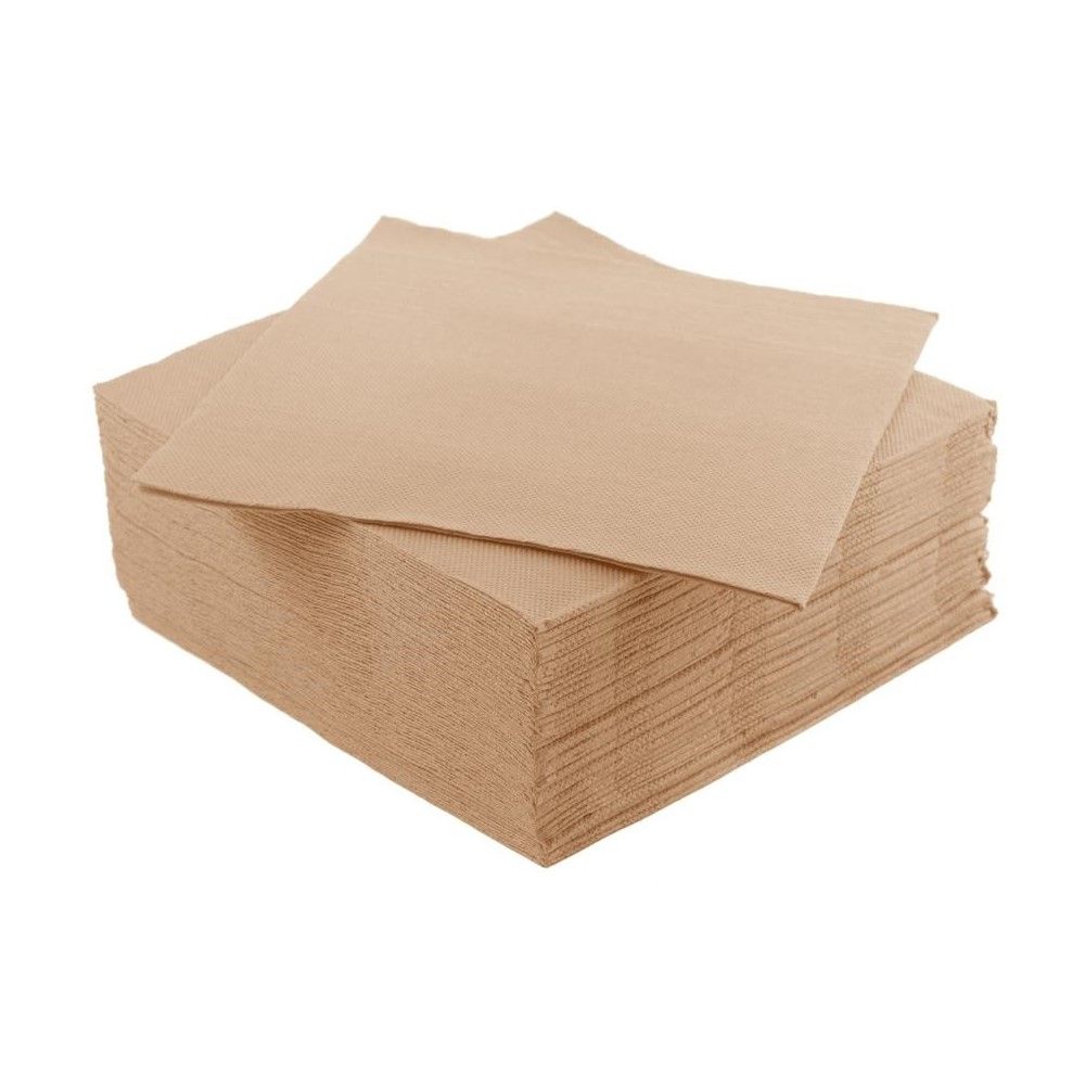 40 Tovaglioli punta a punta in carta 2 veli 38x38 cm colore SABBIA