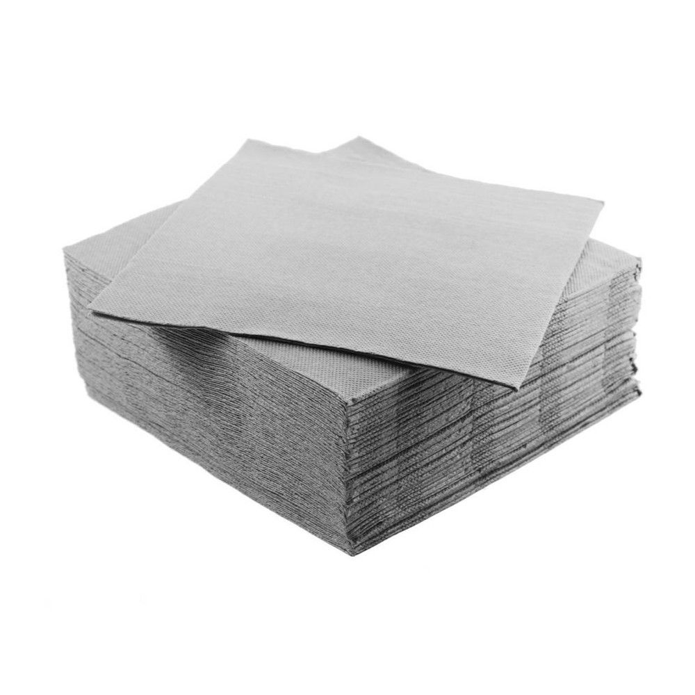 40 Tovaglioli punta a punta in carta 2 veli 38x38 cm colore GRIGIO