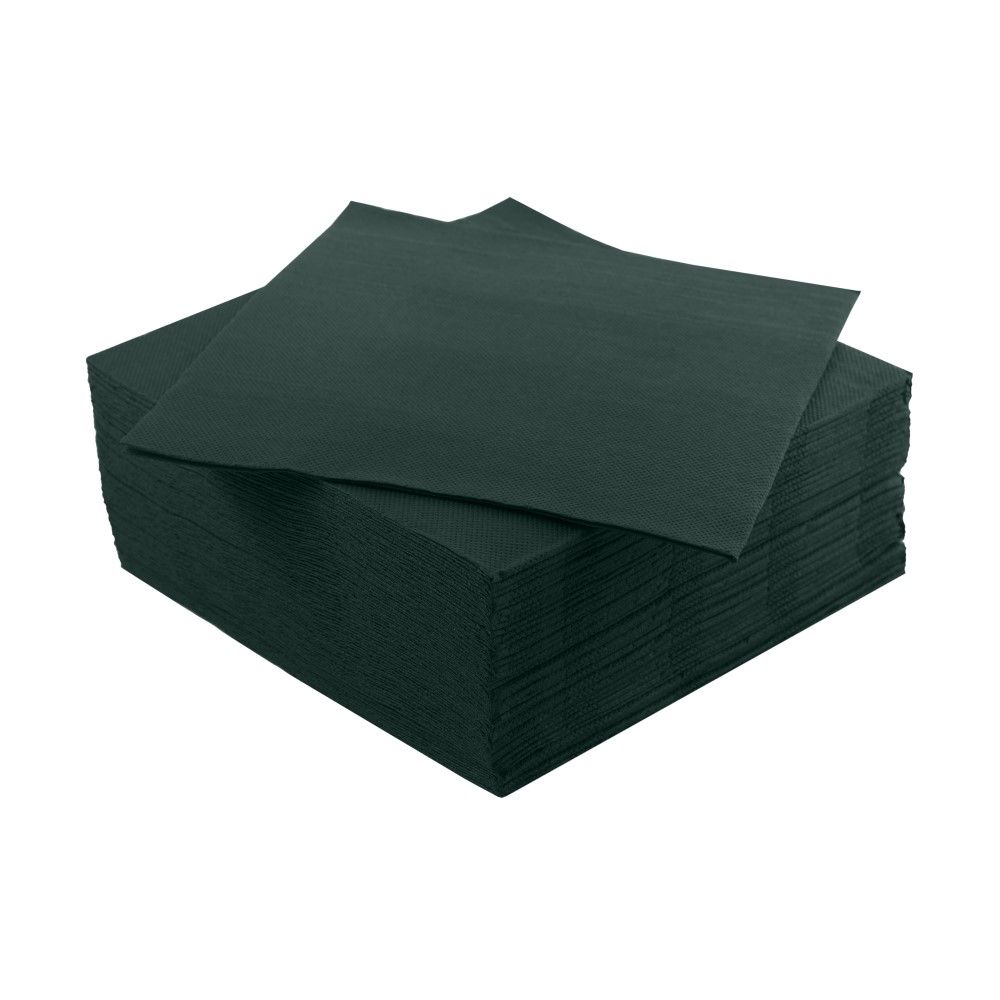 40 Tovaglioli punta a punta in carta 2 veli 38x38 cm colore VERDE SCURO