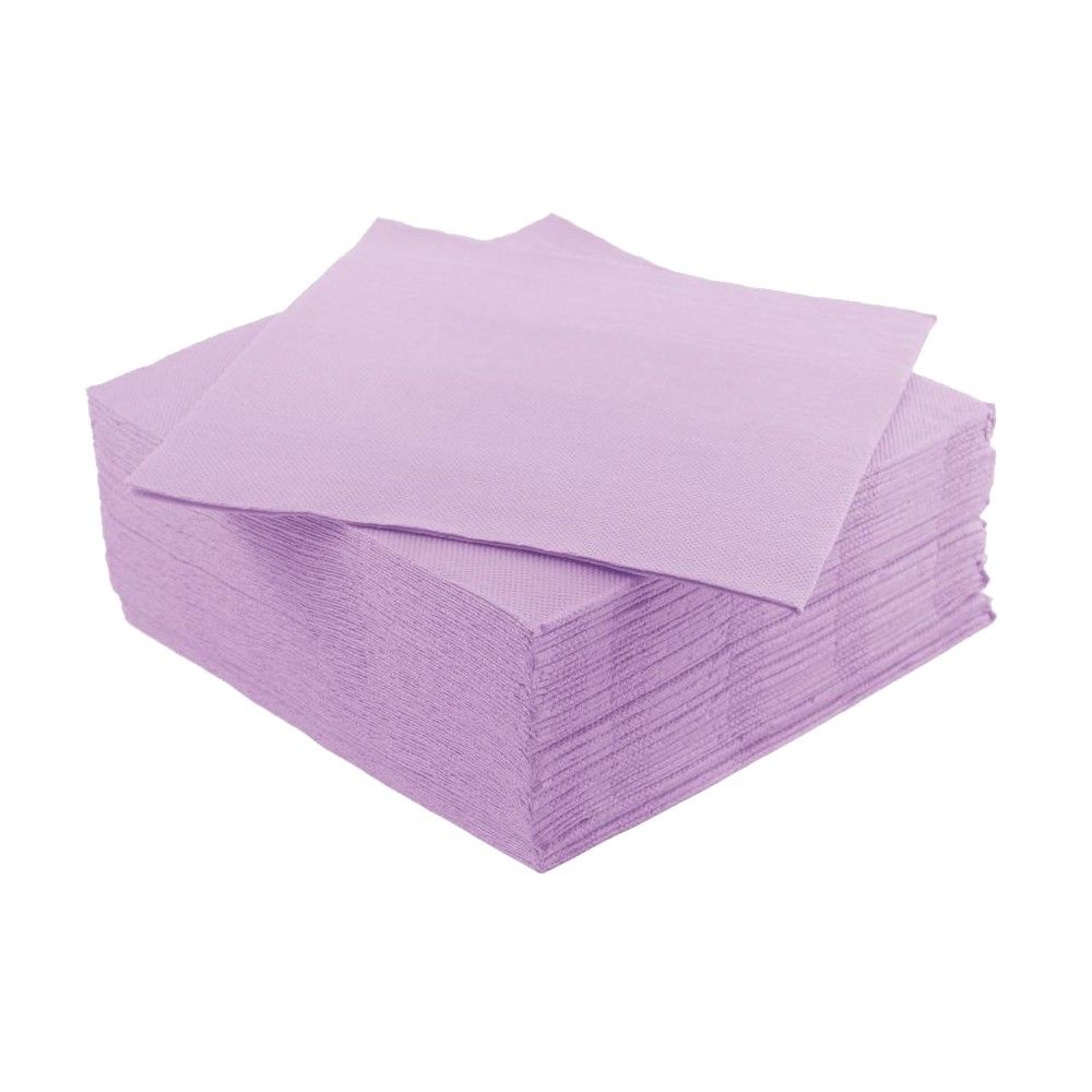 40 Tovaglioli punta a punta in carta 2 veli 38x38 cm colore LILLA