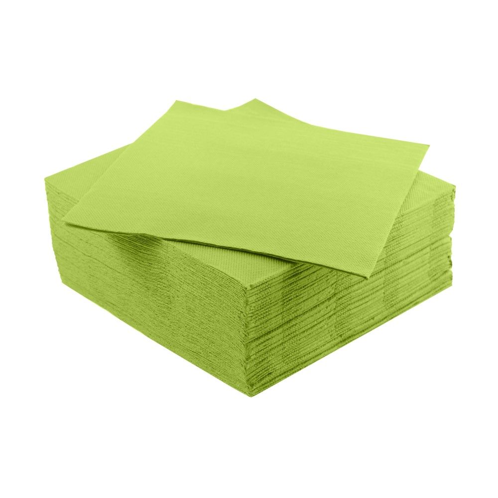 40 Tovaglioli punta a punta in carta 2 veli 38x38 cm colore VERDE ANICE