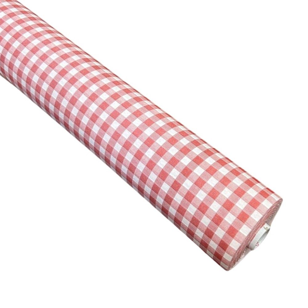 Tovaglia a Rotolo DRY in AIRLAID 25 metri x 120 cm QUADRETTO ROSSO