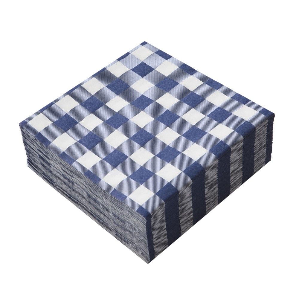 40 Tovaglioli punta a punta  in carta BISTROT BLU 2 veli 38x38 cm