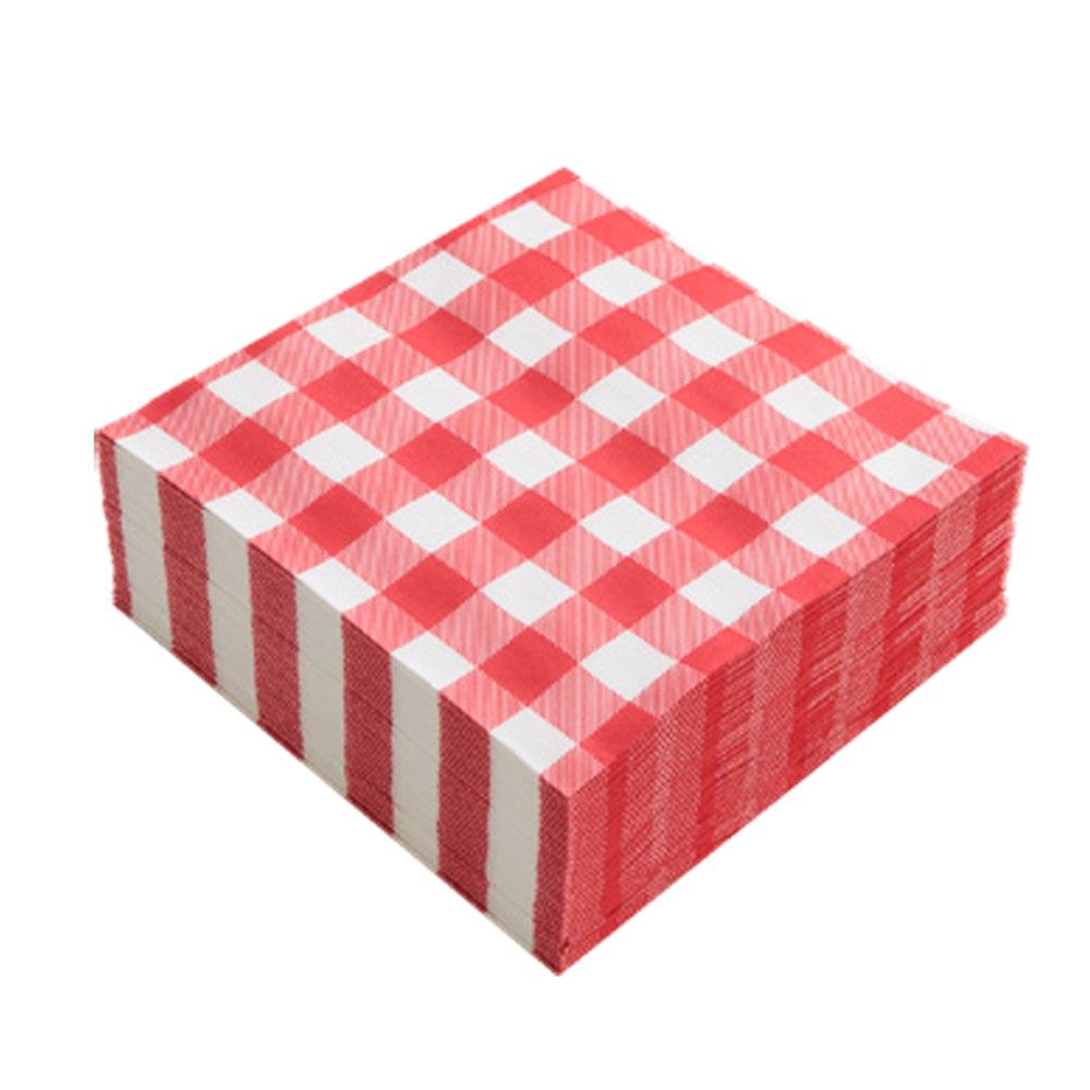 40 Tovaglioli punta a punta  in carta BISTROT ROSSO 2 veli 38x38 cm