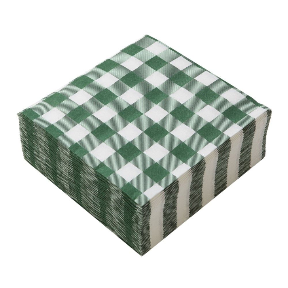 40 Tovaglioli punta a punta  in carta BISTROT VERDE 2 veli 38x38 cm