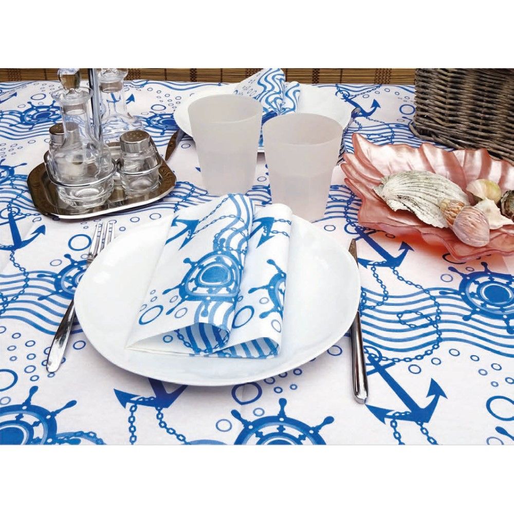 50 Tovaglioli DRY in AIRLAID 40x40 cm ANCORA BLU