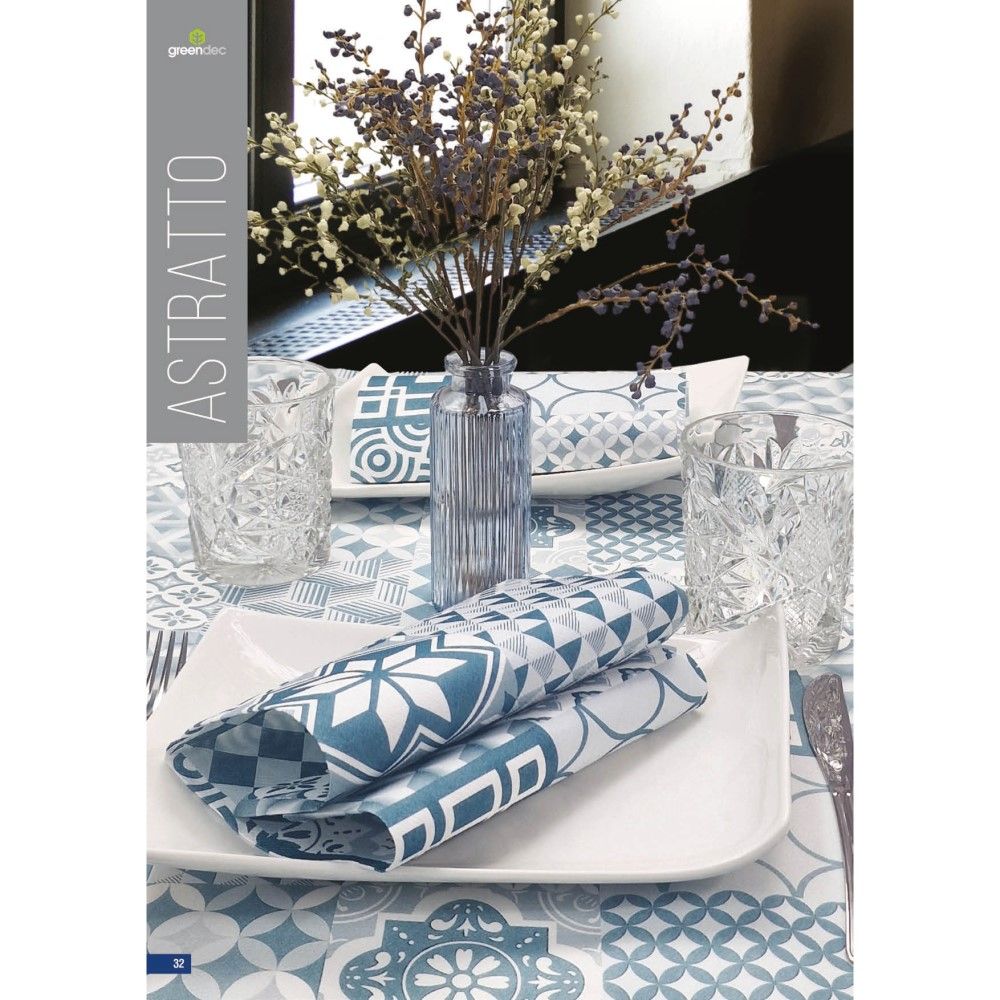 50 Tovaglioli DRY in AIRLAID 40x40 cm ASTRATTO BLU ABISSO