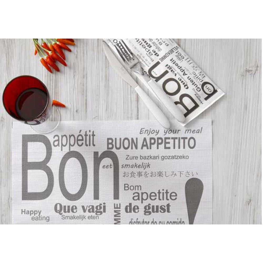 250 Tovagliette Sottopiatti BON APPETIT in Carta GOFFRATA 33x40 cm