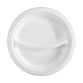 125 Piatti piani da 23 cm a due scomparti in bagassa BIOCOMPOSTABILI