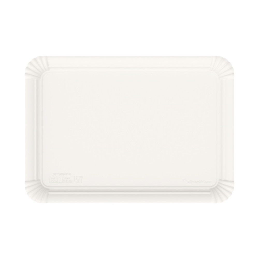 125 PZ Vassoio Rettangolare in Bagassa 24x17 cm Biocompostabile