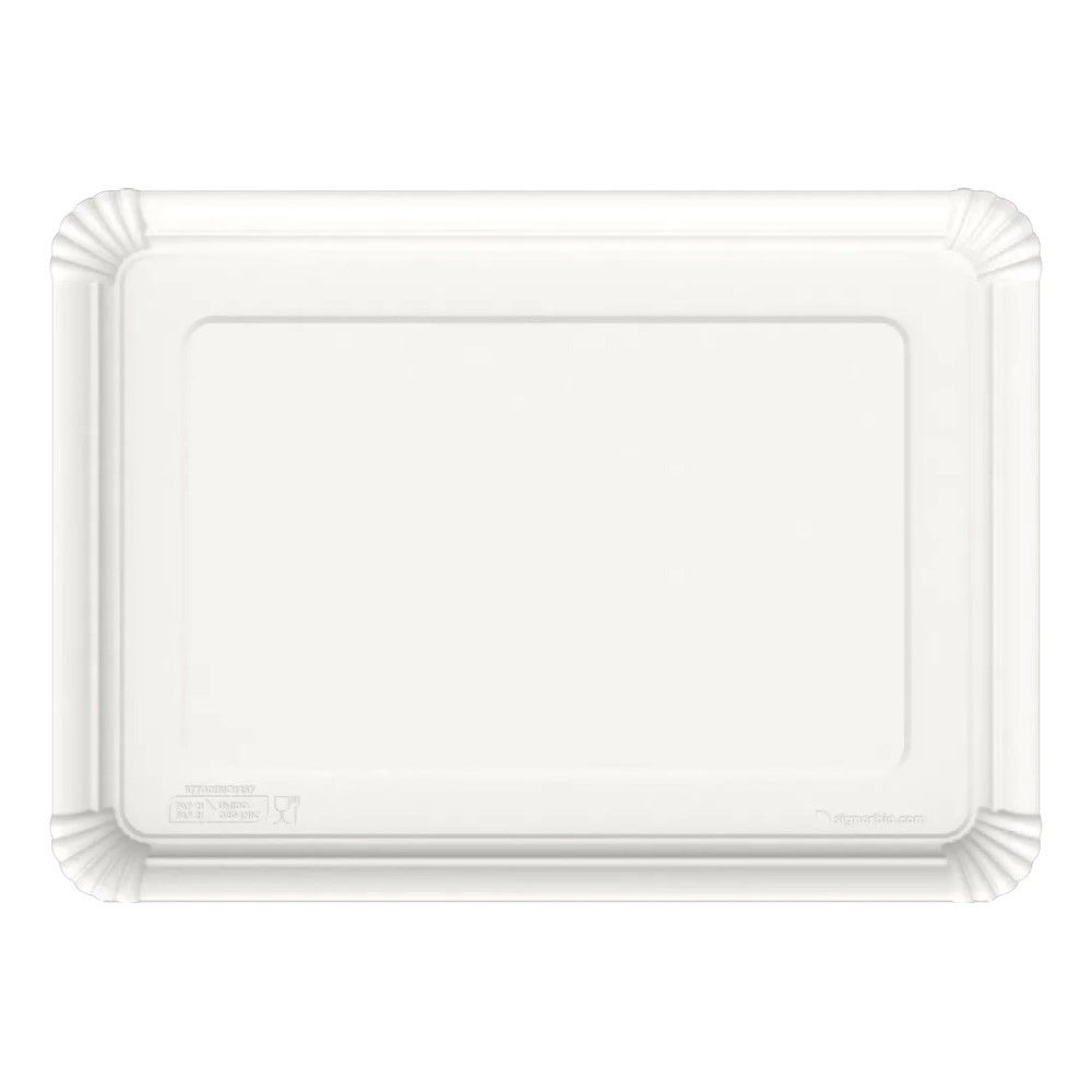 125 PZ Vassoio Rettangolare in Bagassa 29x21 cm Biocompostabile