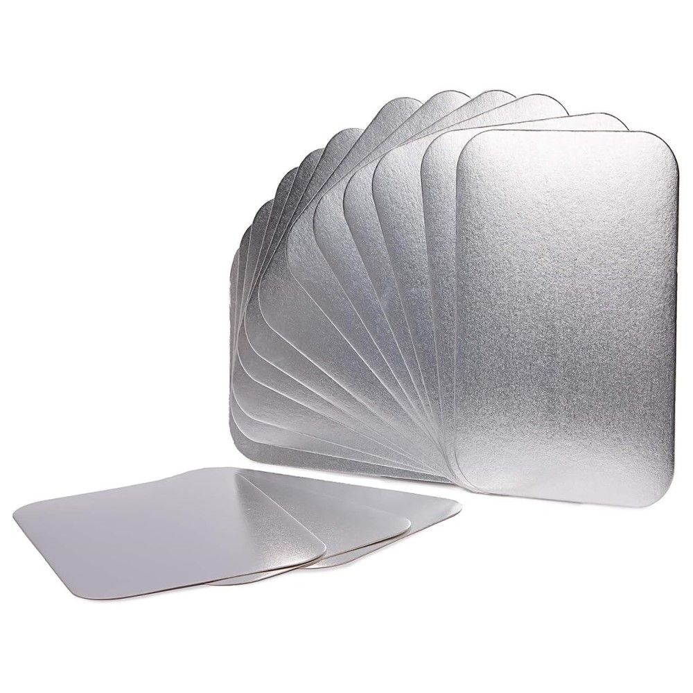 100 COPERCHI 19.5x10.3 cm x Vaschette Alluminio R95 - bordo L