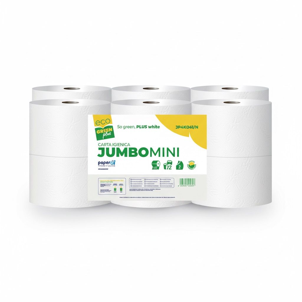 Carta Igienica JUMBO MINI ECOGREEN PLUS 2 veli - 12 Rotoli