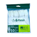 50 FORCHETTE in CPLA Compostabili e Biodegradabili colore Bianco