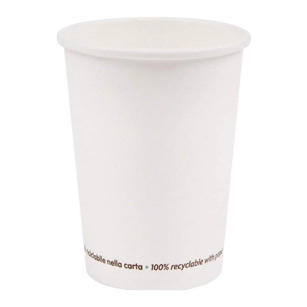 50 Bicchieri in Carta colore BIANCO riciclabili ecologici - 450 ml