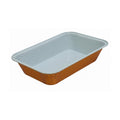 20 Vaschette Alluminio R22 RAMATE E LACCATE 21x14 cm 2 porzioni Bordo G