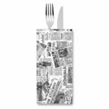 125 Buste Portaposate GIORNALE con tovagliolo bianco 2 veli 38x38 cm
