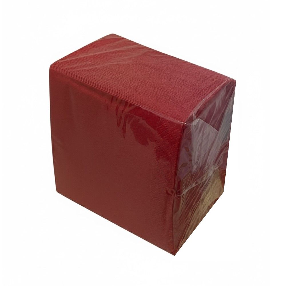 100 Tovaglioli Aperitivo in carta 2 veli 24x24 cm colore ROSSO