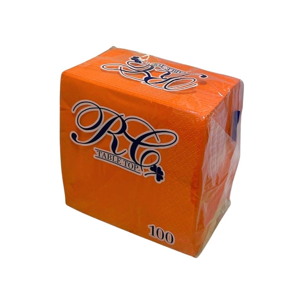 100 Tovaglioli Aperitivo in carta 2 veli 24x24 cm colore ARANCIO