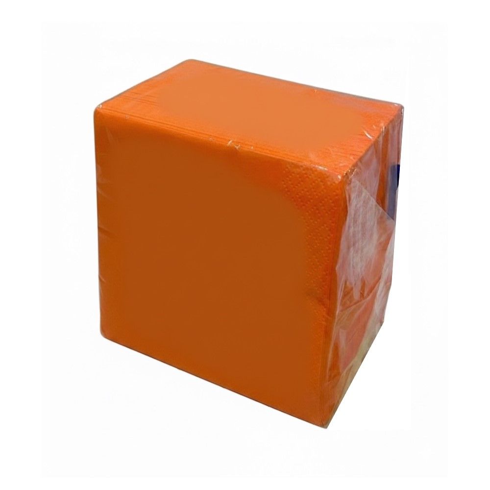 100 Tovaglioli Aperitivo in carta 2 veli 24x24 cm colore ARANCIO