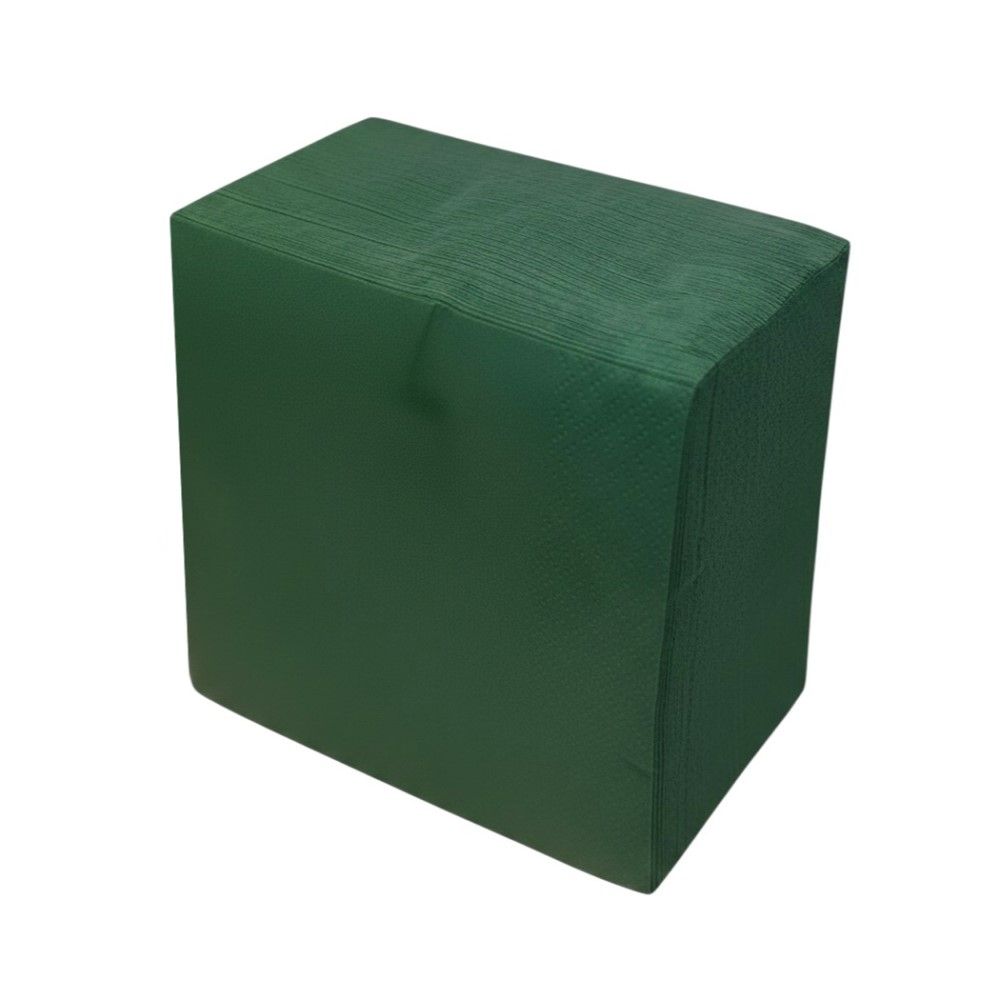 100 Tovaglioli Aperitivo in carta 2 veli 24x24 cm colore VERDE FORESTA
