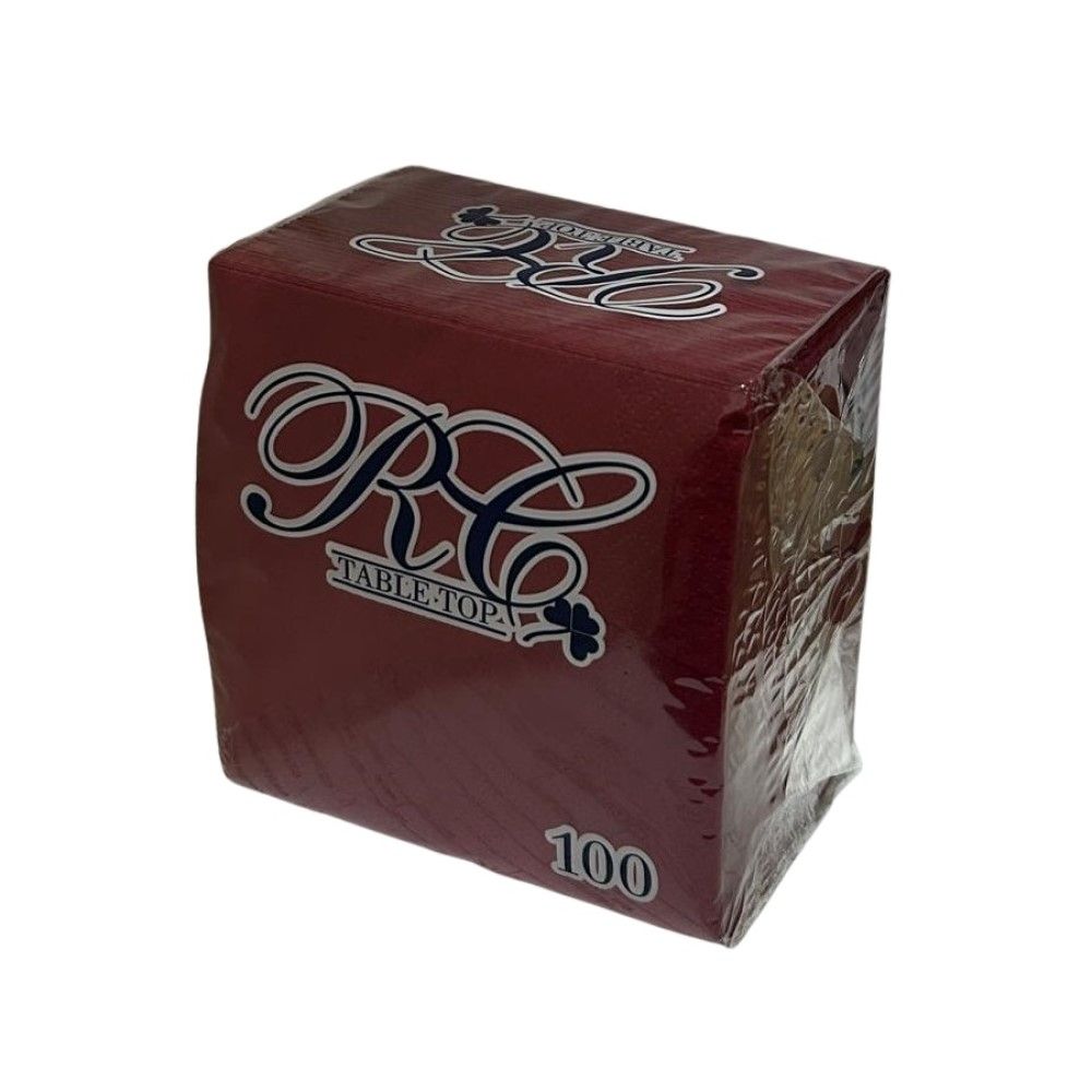 100 Tovaglioli Aperitivo in carta 2 veli 24x24 cm colore BORDEAUX