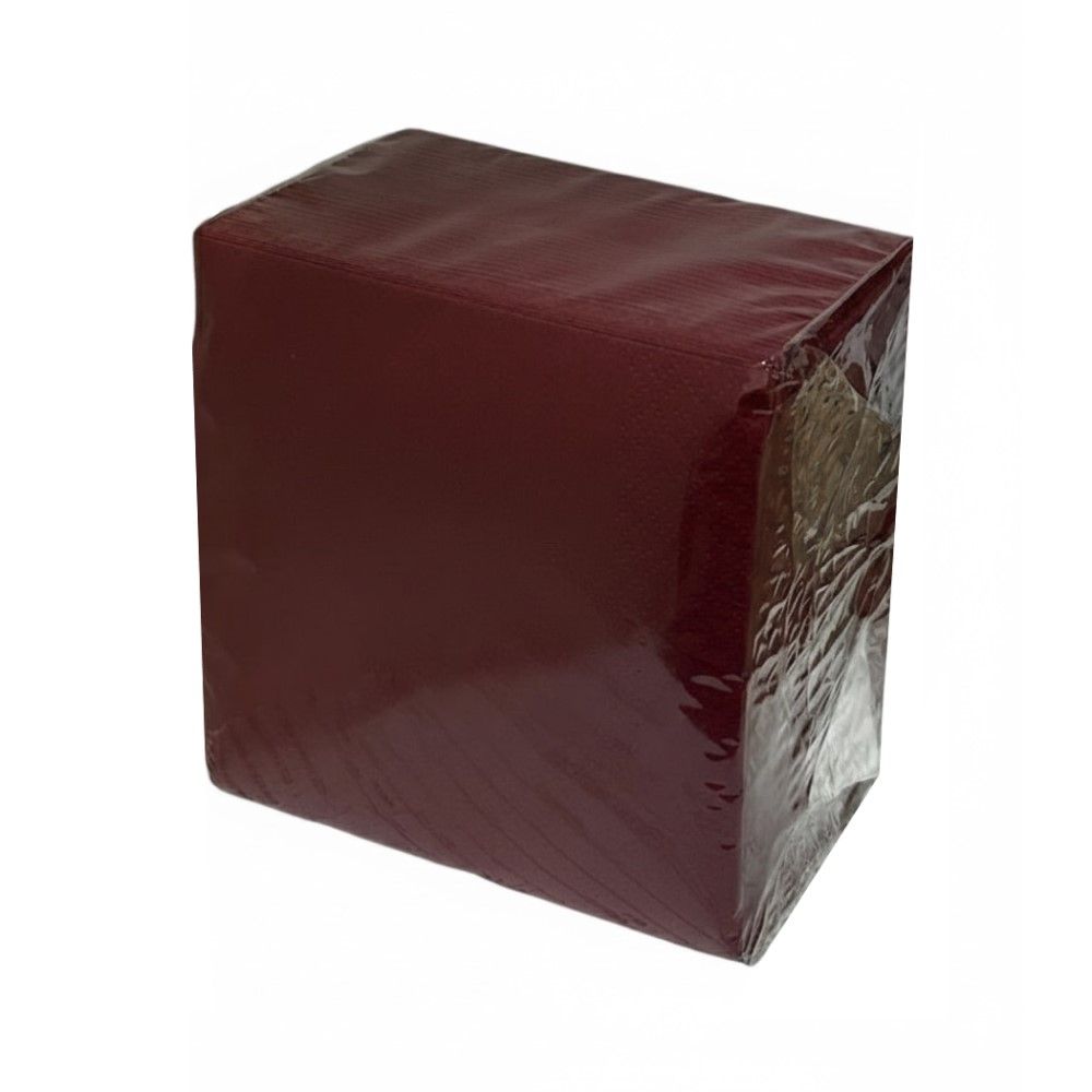 100 Tovaglioli Aperitivo in carta 2 veli 24x24 cm colore BORDEAUX
