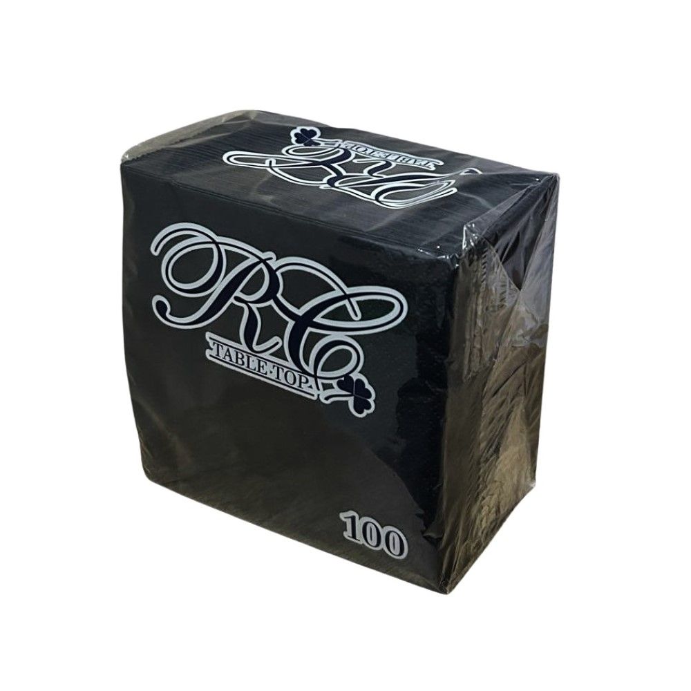 100 Tovaglioli Aperitivo in carta 2 veli 24x24 cm colore NERO