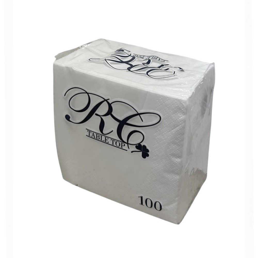 100 Tovaglioli Aperitivo in carta 2 veli 24x24 cm colore BIANCO