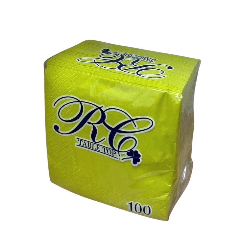 100 Tovaglioli Aperitivo in carta 2 veli 24x24 cm colore VERDE ACIDO
