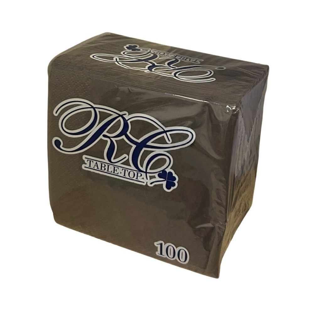 100 Tovaglioli Aperitivo in carta 2 veli 24x24 cm colore CIOCCOLATO