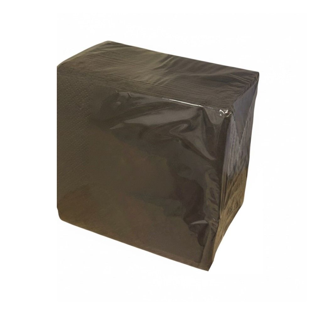 100 Tovaglioli Aperitivo in carta 2 veli 24x24 cm colore CIOCCOLATO