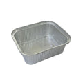 100 Contenitori Vaschette Alluminio R10 14.4x12 cm - 1 porzione bordo L