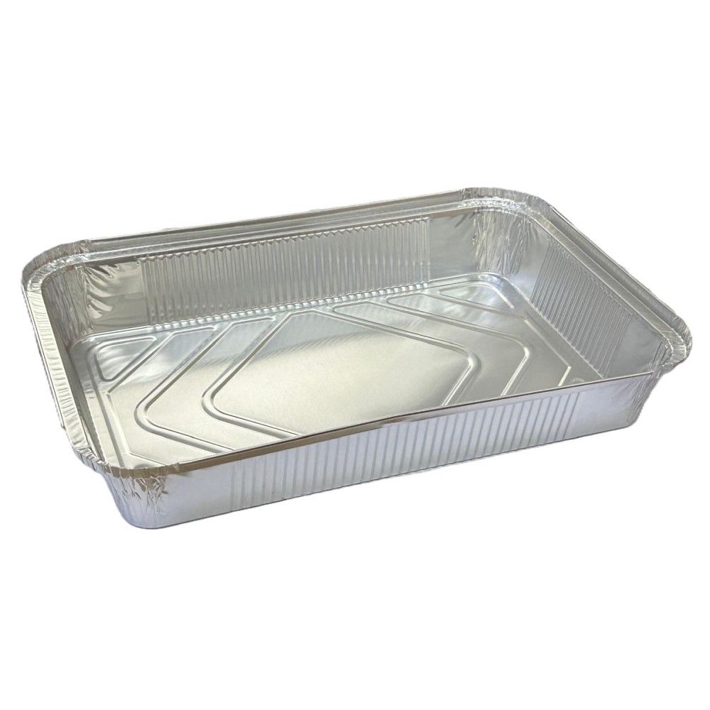 50 Contenitori Vaschette Alluminio R33 31x21.4 cm - 6 Porzioni bordo L