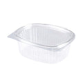 50 Vaschette Ovali in OPS 130x98x50 mm coperchio attaccato 500 ml
