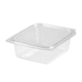 50 Vaschette Rettangolari PET 160x115x6.5 mm coperchio attaccato 1000 ml
