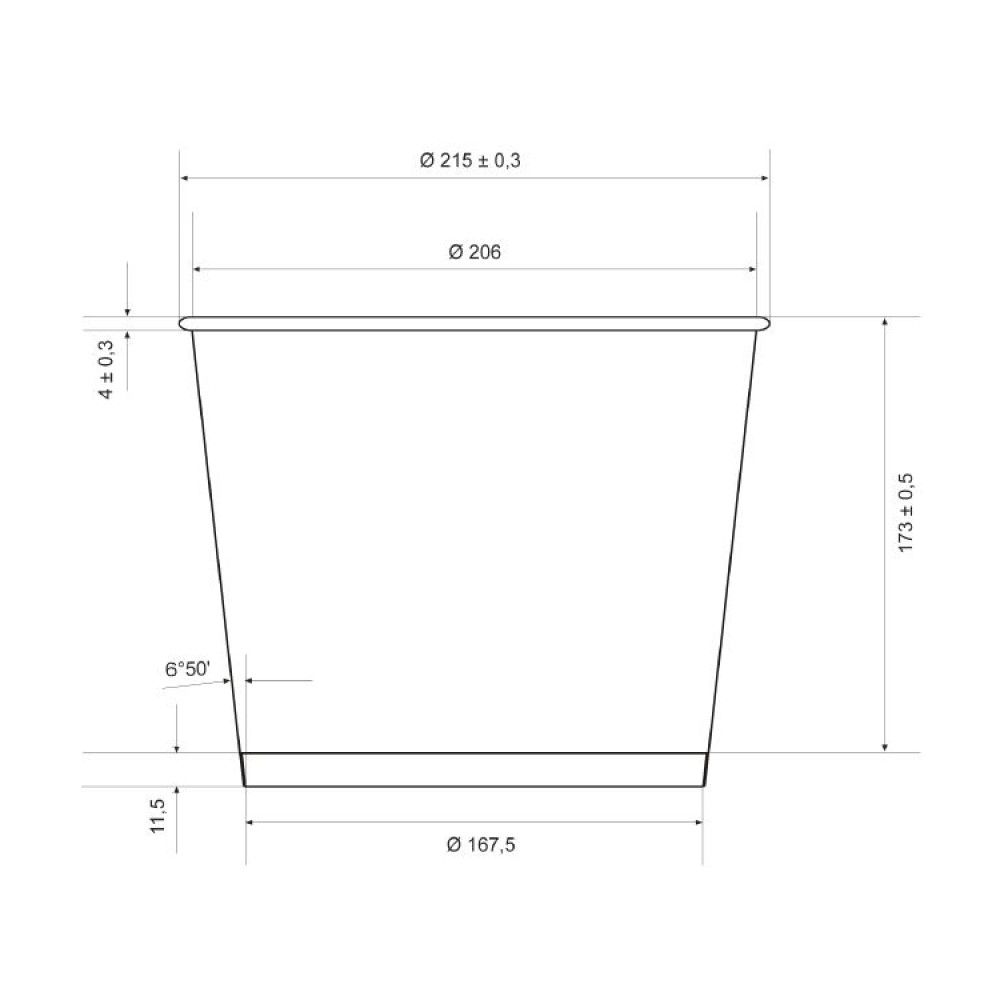 Bicchiere Ciotola per POPCORN in Cartoncino da 4.45 Litri 20.6x17.3 cm