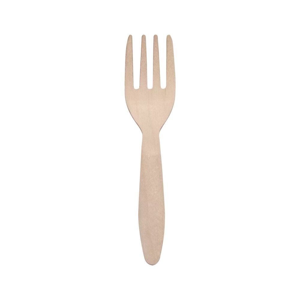 100 Forchette monouso in Legno di Betulla da 12 cm - Biodeagradabili -