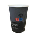 50 Bicchieri carta decorati NERO da 350 ML - ecologici e riciclabili