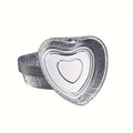 50 Vaschette Alluminio a forma di CUORE 14x13.5 cm