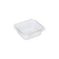 100 Vaschette Trasparenti in PET con coperchio incernierato da 375 ml