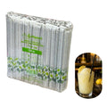 250 Cannucce Biodegradabili dritte Nere 21 cm Imbustate Singolarmente