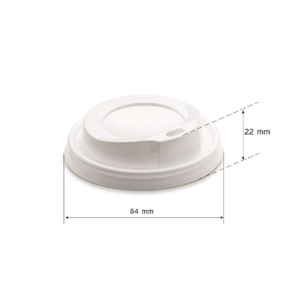 100 COPERCHI con beccuccio in polistirene per bicchiere da 9 OZ 105DW51