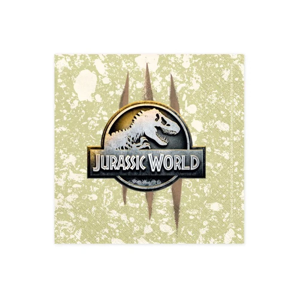 Tovaglioli di carta JURASSIC WORLD 33x33 cm - CF da 20 pz
